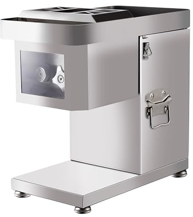 Affettatrice elettrica per carne per uso commerciale, 550 lb/h tritacarne, tagliatrice per verdure fresche in acciaio inossidabile per affettare frutta e cibo