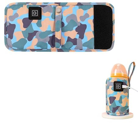 USB-Babyflaschenwärmer,Flaschenwärmer,Tragbare Babyflaschenwärmer,Tragbare Milch Isolierte Tragetasche,USB-Milchwärmer,für Alle Babyflaschen,für Unterwegs und Zuhause, Verstellbare Temperatur