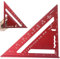 3D Squadra da Falegname,Righello di Misurazione 3D,Squadra Carpentiere in Alluminio,Squadretta Falegname per Carpentiere,Righello di Misurazione Multi-angolo,Rosso