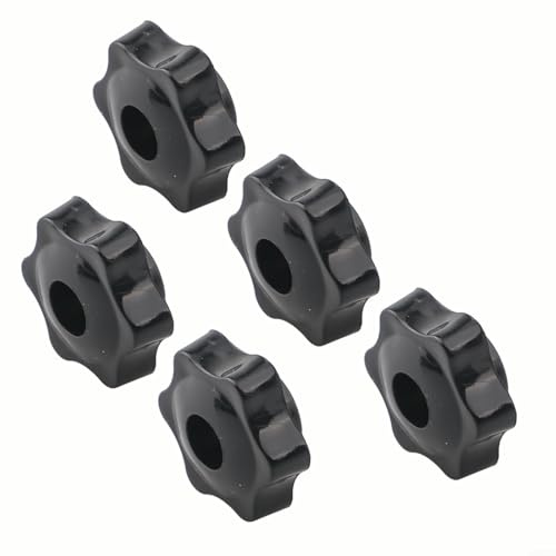 Set of 6 M6 Clamping Nuts Star Grip Screws for Use with Fitness Equipment and Mechanical Devices