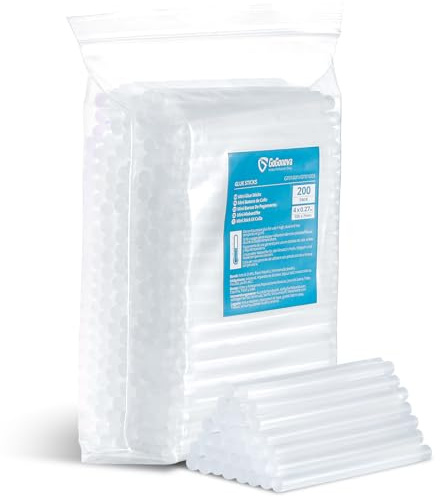 Mini Glue Gun Sticks, GoGonova 200 Pcs Clear Mini Glue Sticks, 0.27 Diameter and 4 Long Hot Melt Glue Sticks - Compatible with Most Mini Glue Guns