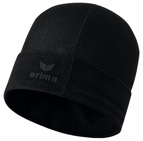 Erima Unisex stylische Funktions Beanie (2122405), schwarz, Erwachs