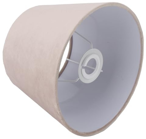 Lampenschirm aus Stoff, 16,5 Cm Durchmesser Oben, 21,5 Cm Durchmesser Unten, 16 Cm Höhe, Kleiner Lampenschirm E27 E14, Ideal für Tischlampen, Stehlampen, Handgefertigt aus (Beige)