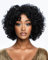 Style Icon Perücke Short Curly Human Hair Wig with Bangs for Women Curly Bob Glueless Wig Short Curly Bangs Wigs Afro Curly Wig with Bangs Pixie Cut Wig (1B)