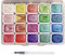 DOOCECIY 20 Colors Metallic Watercolour Paints Set, Solid Glitter Watercolour Paint for Painting Lover