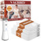 Vacbird Vakuumbeutel für Kleidung mit Kabelloser Vakuumpumpe, 8er-Pack (4 groß, 2 mittelgroß, 2 klein), Wiederverwendbare Vakuumbeutel für Bettdecken, Matratzen, Decken, Kissen, Umzug