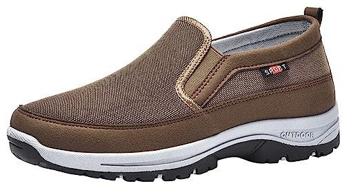 Genérico Zapatillas Casual para Hombre Slip-on Sneakers Ligeros Transpirables Casuales de Gran tamaño Atlético Trabajo Caminar Bambas Gimnasio Zapatos Ortopédicos Cómodos