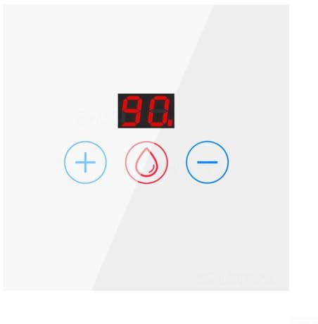 Smart Home Interruttore remoto per scaldabagno, con WiFi, offre monitoraggio del consumo energetico, blocco di sicurezza dei bambini e assistente vocale per uso domestico vetro temperato 86 x 86 mm