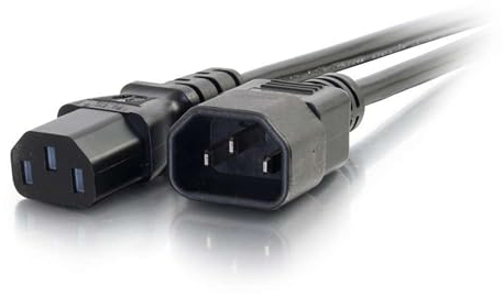 C2G 88504 3 Metre 16 AWG Computer Extension Cord (IEC320C13 to IEC320C14) 9 Foot Kettle Lead/Power Cable, black