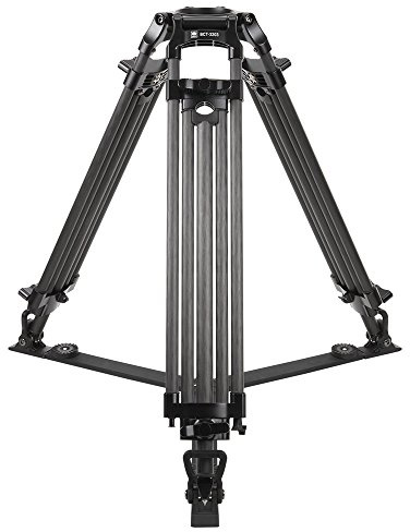 Sirui BCT-3203 Broadcast-Stativ mit Tasche ohne Kopf (10 x Carbon, 100 mm Halbschale, Höhe 160 cm, Gewicht 4,5 kg, Traglast 18 kg) schwarz