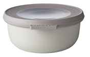 Mepal - Multi Bowl Cirqula Round - Contenitori Plastica con Coperchio - Adatto come contenitore ermetico per Frigo, microonde, Congelatore e piatti da portata - Ciotole Cucina - 350 ml - Nordic white