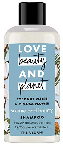 Love Beauty and Planet Volume & Bounty Shampoo mit Kokoswasser & Mimoseblüte, 100 ml