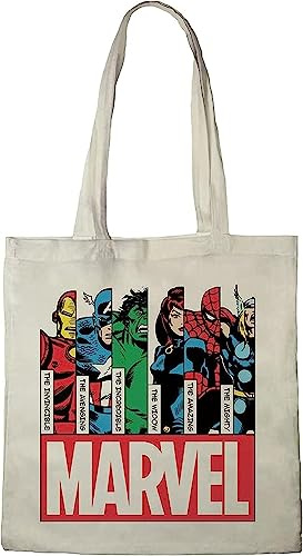 Marvel TOTE BAG AVENGERS, RIFERENZA: BWMARCOBB002, ECRU, 38 X 42 CM