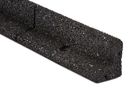 EcoBorder L No-Dig Rubber Landscape Edging with Hardware, 3.125 x 24', Black
