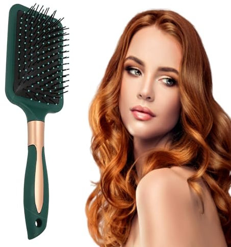 Cepillo de Pala para Desenredar, Secar Y Alisar Cepillo de Pelo Grande Profesional Todo Tipo de Cabello Cepillo de Pelo para Mujeres para Arreglar, Desenredar, Alisar Secar Y Refrescar el(Cuadrado)
