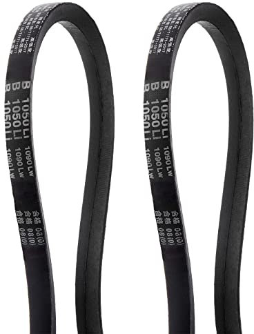sourcing map 2pcs B-1050Li V-Belts Drive Belt 1050mm Inner Girth B Section Rubber for Power Transmission