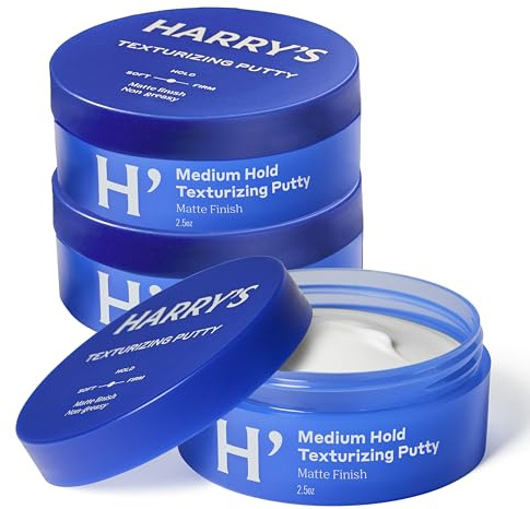 Harry's Texturizing Hair Putty, Mens Hair Styling Products, 2.5 Fl Oz, 3 Pack