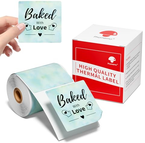 Phomemo M110/M220/M221/M200/M120/M100/M108/M150/M250/M260 Etiketten, 1.96 x 1.96(50x50 mm) Thermalkreis Farbverlaufs-Etikett für Barcode/Logo/Geschenk-Etiketten, 150 Etiketten/Rolle, Grün