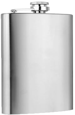 BML 8oZ Stainless Steel Hip Flask Leakproof Portable Pocket Whiskey Flask for Men Women Ideal for Travel Camping Hiking Outdoor Adventures and Gift