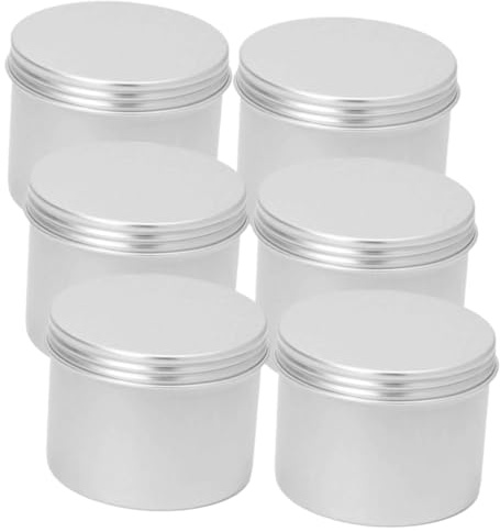 FUNOMOCYA 6st Aluminium Förvaringsburkar För Vaxljus Metal Behållare Med Skruvlock För Te Godis Och Makeup