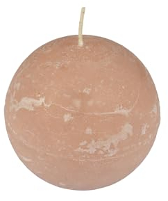 Homéa, Bougie Boule D7,5 x H7 cm Rustique Coloris Taupe