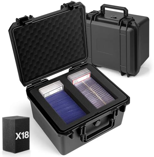 Eligara Valigetta Gradate carta Porta Slab PSA Box per 40 Carte Graded, Custodie Resistenti Scatola Portaoggetti per Top Loaders