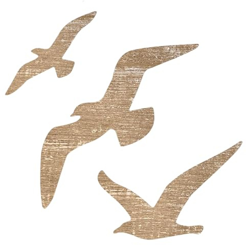 Ceeyoll 3pièces Décoration Murale de Plage, Décoration de Mouette, Décoratin Murale à Thème Méditerranéen, Décoration Mural Nautique pour Salon, Chambre, Salle de Bain,Maison de Vacances, Côte