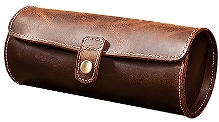 VANZACK Custodia Portatile per Orologi in Pelle Vintage Chic, Organizer Elegante e Protettivo, Scatola Espositiva Pratica per Viaggi e Uso Quotidiano