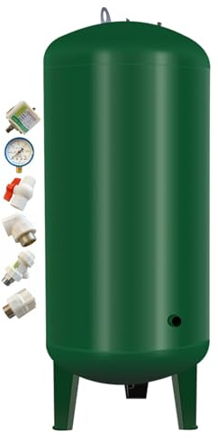 Depósito de presión de pozo totalmente automático con manómetro, interruptor, válvula para regulación de presión del sistema de agua