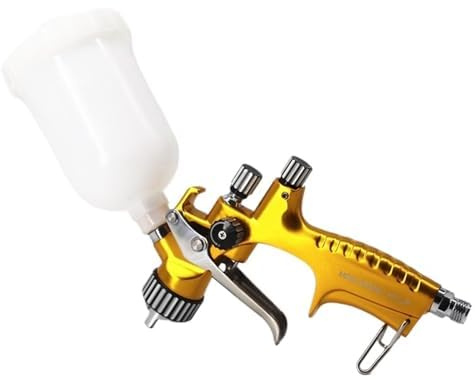 Kit de pistolet pulvérisateur automobile avec buses de 1,2 mm, 1,0 mm et 0,8 mm et tasse de 250 cc – Pulvérisateur professionnel de peinture à air pour réparation de voiture, retouche, détails et