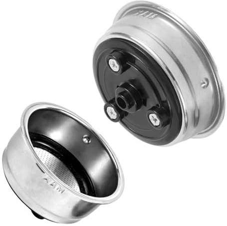 2uds Cesta Filtro Cafe de 51mm, Acero Inoxidable Desmontables Presurizados con Filtro Malla para Cafeteras Espresso Domésticas y de Oficina (Individual y Doble)
