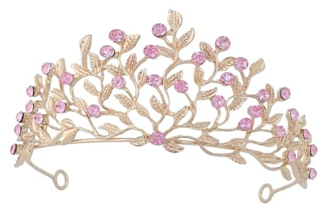 LIGIGWASH Couronne de Mariée Élégante à Cristaux Bandeau en Alliage de Zinc, Facile à Entretenir, pour Mariage et Fête Romantique