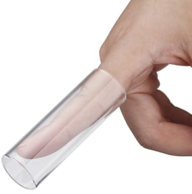 SHINEOFI Glass Guitar Slides Glass Bottleneck 2pcs White with Sustain and Bright Sound Size 5.1x2.2x2.2cm for Guitar Lovers and Professional Players