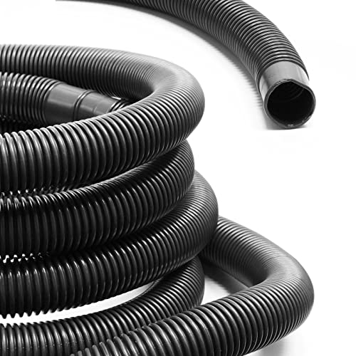 Wiltec Tuyau piscine noir – 12 m de long, Ø 38 mm – Tuyau solaire flottant à sections préformées – 190 g/m – made in Europe – Boyau d’aspiration solaire