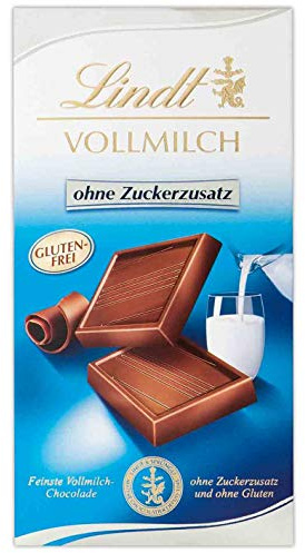 Lindt Vollmilch Tafel ohne Zuckerzusatz (0.1 kg)