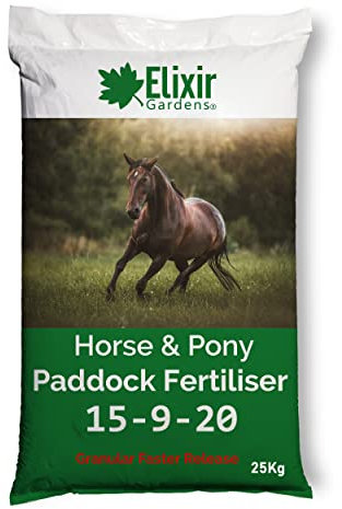 Elixir Gardens Horse & Pony Paddock Fertiliser Granular 15-9-20 + S + MgO | Available from 1kg-25kg and supplied in a Bag or Tub | 10kg Bag