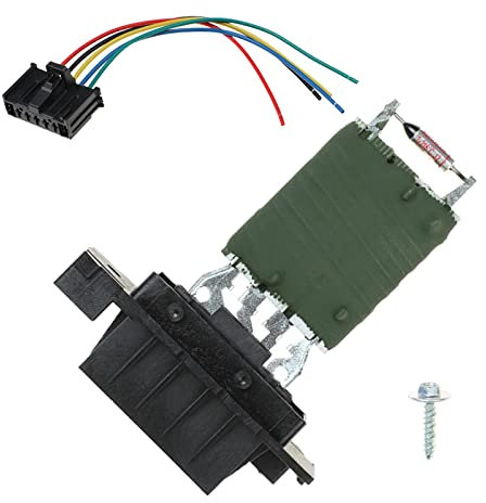 Heart Horse Car Heater Motor Fan Blower Resistor with Plug Connector for Fi-at Doblo Ducato Grande Punto Linea Punto Evo Qubo Vauxhall Corsa Alfa Romeo Mito 13248240 77364061 6450XR