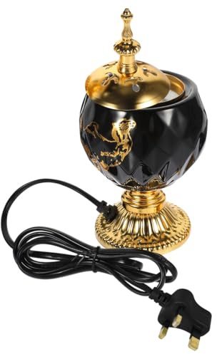 ABOOFAN Electric Bakhoor Burner, Arabic Style Incense Holder with UK Plug, Middle Eastern Mabkhara Tabletop Heater for Yoga Spa Aromatherapy Home Office Decor