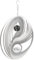 Edelstahl Windspiel,Orbit Yin Yang,Ø 250mm,Windspiele für Draußen Hängend,Windspiele für Garten,3D Dreidimensionale Rotierende,Elegante Rotierende Windspiel,Windskulpturen,Gartendekoration