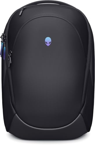 Alienware 16 Backpack - AW5625P - Capacità 21L, rete traspirante 3D, organizer magnetici per tasche, tasca sicura RFID, resistente alle intemperie, logo Alienware riflettente 3D iridescente - Nero