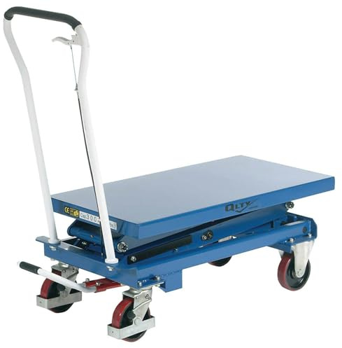 Global Industrial Mobile Scissor Lift Table, 39 x 20 Platform, 1100 Lb. Capacity, Double Scissor