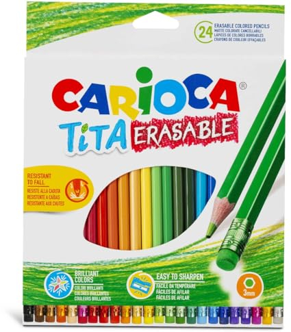 Carioca TITA Radierbare Bleistifte, 24 Stück