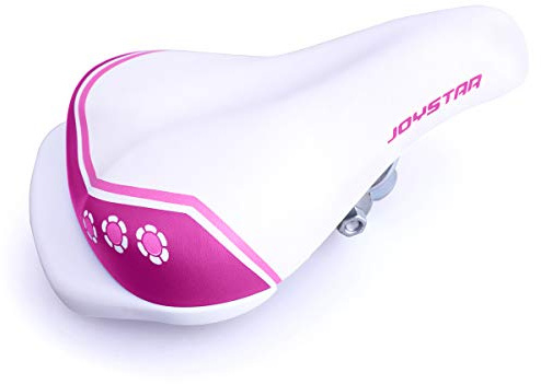 DRBIKE Kids Bike Seat for 12 14 16 18 Inch Kid's Bike, Replacement Kids Bicycle Saddle for Boys and Girls, Padded Seat with Parent Handle Pink