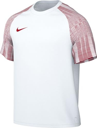 Nike DH8031-100 M NK DF Academy JSY SS T-Shirt Hombre White/University Red/University Red Tamaño S
