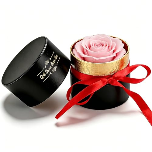 Mini Scatola Regalo Rosa eterna,Rose Stabilizzate Fatte a Mano,Regalo di San Valentino,Rosa Eterna,Fiore Mai Appassito,Rossa Ragazze Regali di nozze,Anniversario,Regali Romantici,regalo per lei