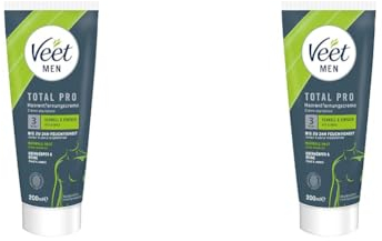 Veet Crema Depilatoria Masculina para el Cuerpo Piel Normal, 200ml (Paquete de 2)