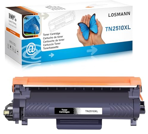 LOSMANN TN-2510XL toner kompatibel med Brother TN2510 XL för HL-L2400DW HL-L2445DW DCP-L2660DW DCP-2620DW L2800DW L2835DW L2860DW L2827DW