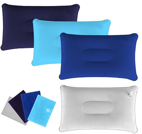 TYSM-CC Lot de 4 coussins gonflables, pour le camping et les voyages, en matériau souple