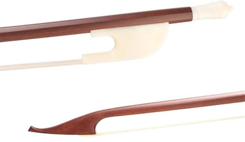 Arco de violín para profesionales Arco De Violín Estilo Barroco 4/4 De Madera Brasileña Con Cola Blanca Y Pelo De Caballo Blanco Ligero Y Diestro