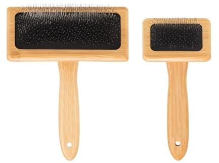 Jrifedptry Wooden Hand Carders Slicker Brush Wool Brush Carding Brush Needle Felting Tool for Dog Weaving Craft Supplies